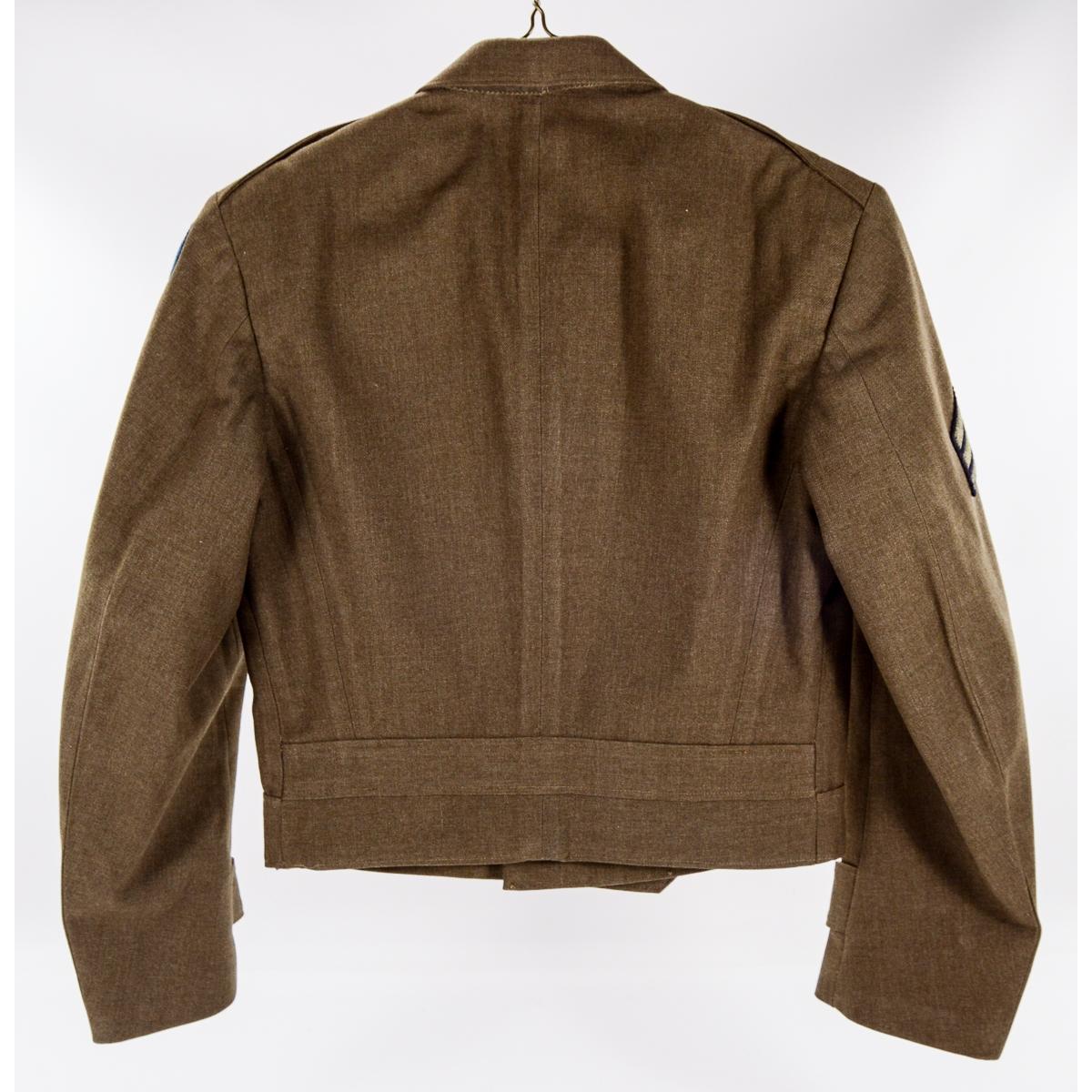 WWII United States Army Air Force USAAF Ike Jacket w Bullion Patch and ID Badge - Image 5