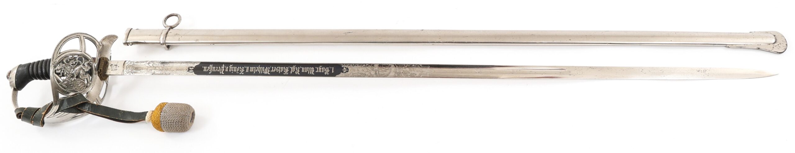 WW1 IMPERIAL GERMAN 1st BAVARIAN ULAN REGIMENT SWORD, Famous Regiment Etched