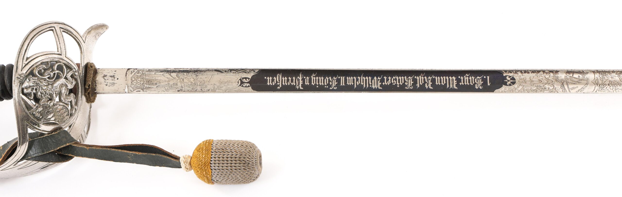 WW1 IMPERIAL GERMAN 1st BAVARIAN ULAN REGIMENT SWORD, Famous Regiment Etched - Image 5