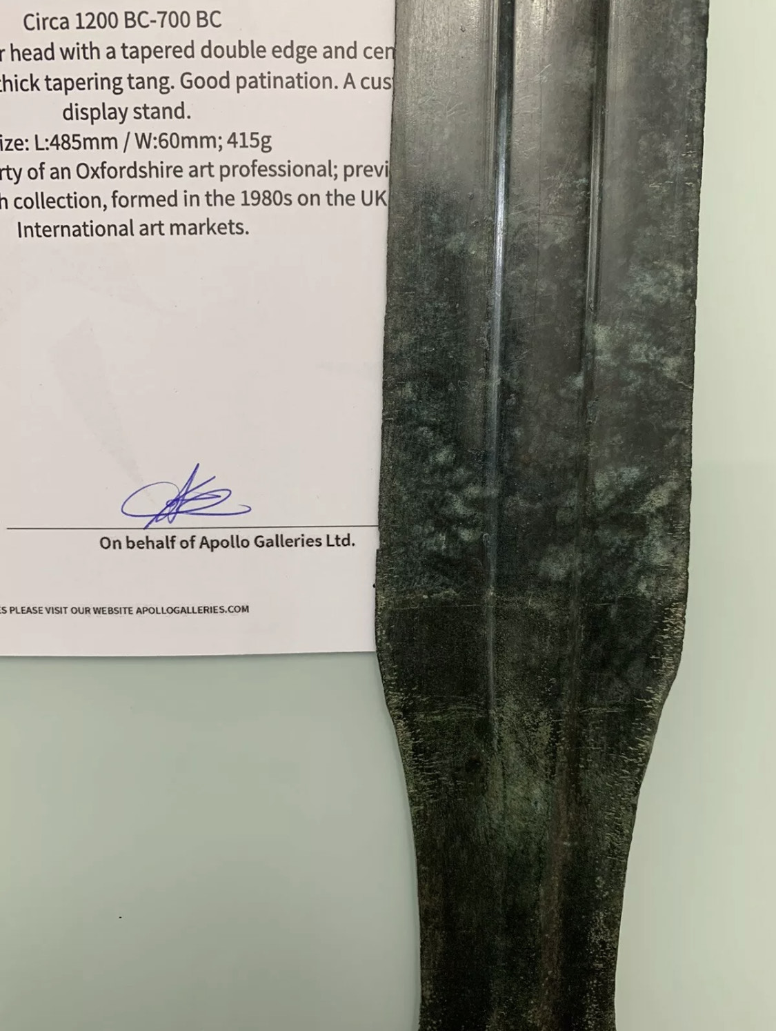 ANCIENT WESTERN ASIATIC/AEGEAN LONG SPEAR - Image 5