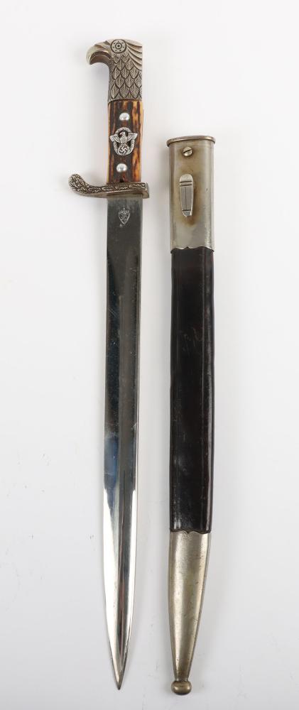 WW2 German Third Reich Police Bayonet - Clemen and Jung Solingen