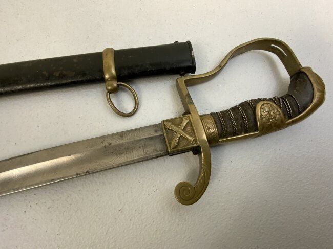 IMPERIAL GERMAN 8th (1st Rhenish) Field Artillery OFFICER SWORD ETCHED BLADE REGIMENTAL STAMP - Rare Clip Point Blade - Image 17