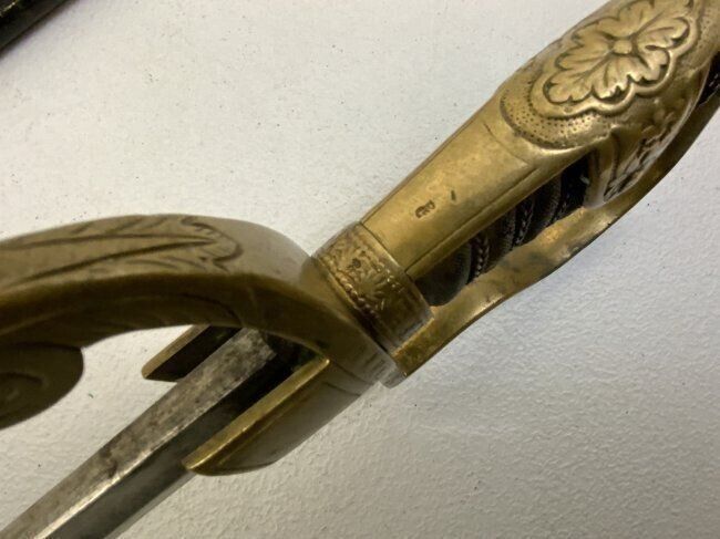 IMPERIAL GERMAN 8th (1st Rhenish) Field Artillery OFFICER SWORD ETCHED BLADE REGIMENTAL STAMP - Rare Clip Point Blade - Image 10