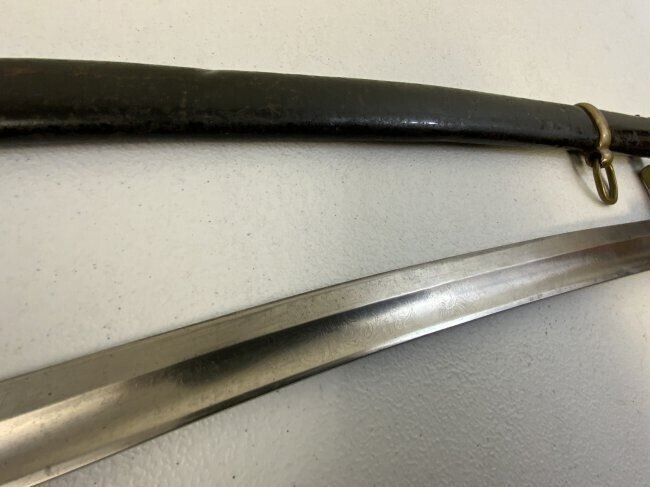 IMPERIAL GERMAN 8th (1st Rhenish) Field Artillery OFFICER SWORD ETCHED BLADE REGIMENTAL STAMP - Rare Clip Point Blade - Image 12