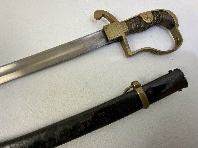 IMPERIAL GERMAN 8th (1st Rhenish) Field Artillery OFFICER SWORD ETCHED BLADE REGIMENTAL STAMP - Rare Clip Point Blade - Image 14