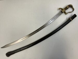 IMPERIAL GERMAN 8th (1st Rhenish) Field Artillery OFFICER SWORD ETCHED BLADE REGIMENTAL STAMP - Rare Clip Point Blade