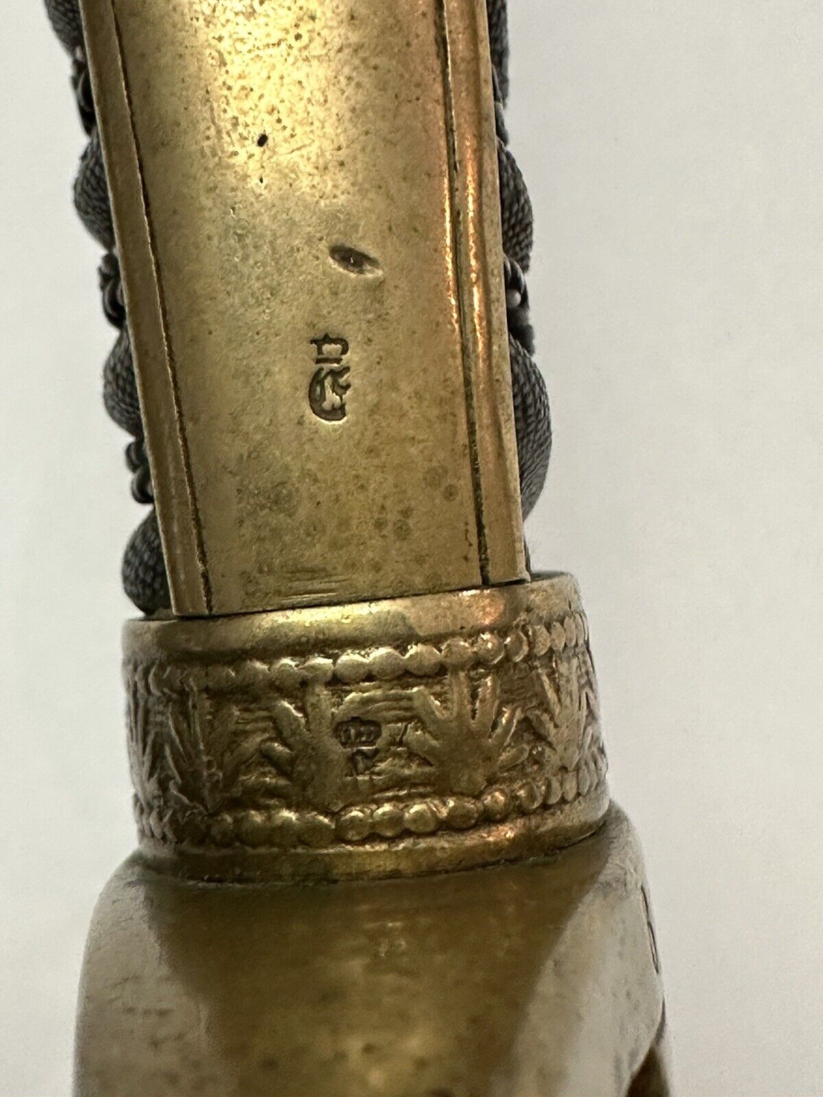 IMPERIAL GERMAN 8th (1st Rhenish) Field Artillery OFFICER SWORD ETCHED BLADE REGIMENTAL STAMP - Rare Clip Point Blade - Image 5