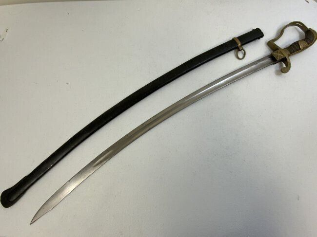 IMPERIAL GERMAN 8th (1st Rhenish) Field Artillery OFFICER SWORD ETCHED BLADE REGIMENTAL STAMP - Rare Clip Point Blade - Image 9