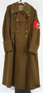 WWII NAZI GERMAN THIRD REICH SA OFFICERS OVERCOAT NORDMARK 5/133  WW2