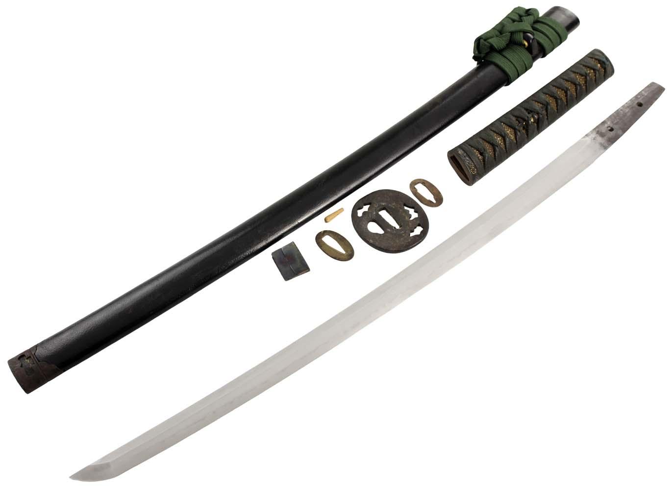Antique 14th-15th Century Japanese Katana Uchigatana - Koto Era Sword in Marked Original Tsuba