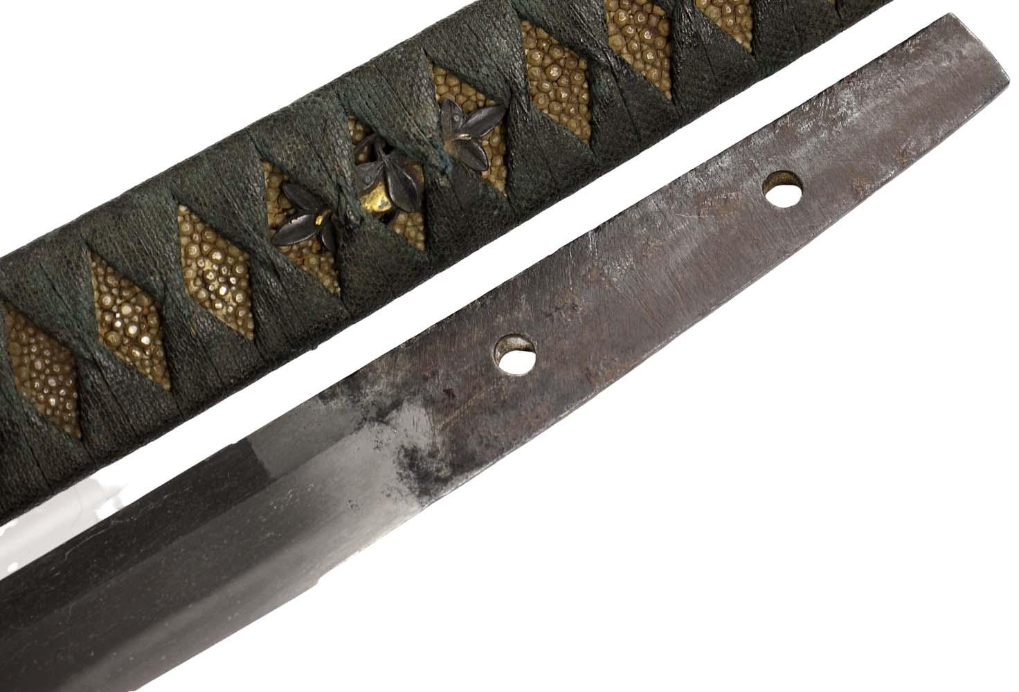 Antique 14th-15th Century Japanese Katana Uchigatana - Koto Era Sword in Marked Original Tsuba - Image 29