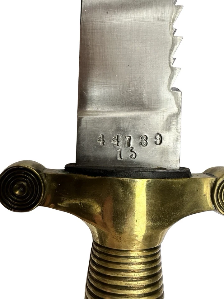 WW1 German Sawback Sword Fascine Knife - Swiss Made Waffenfabrik Pioneers M1842 - Image 11