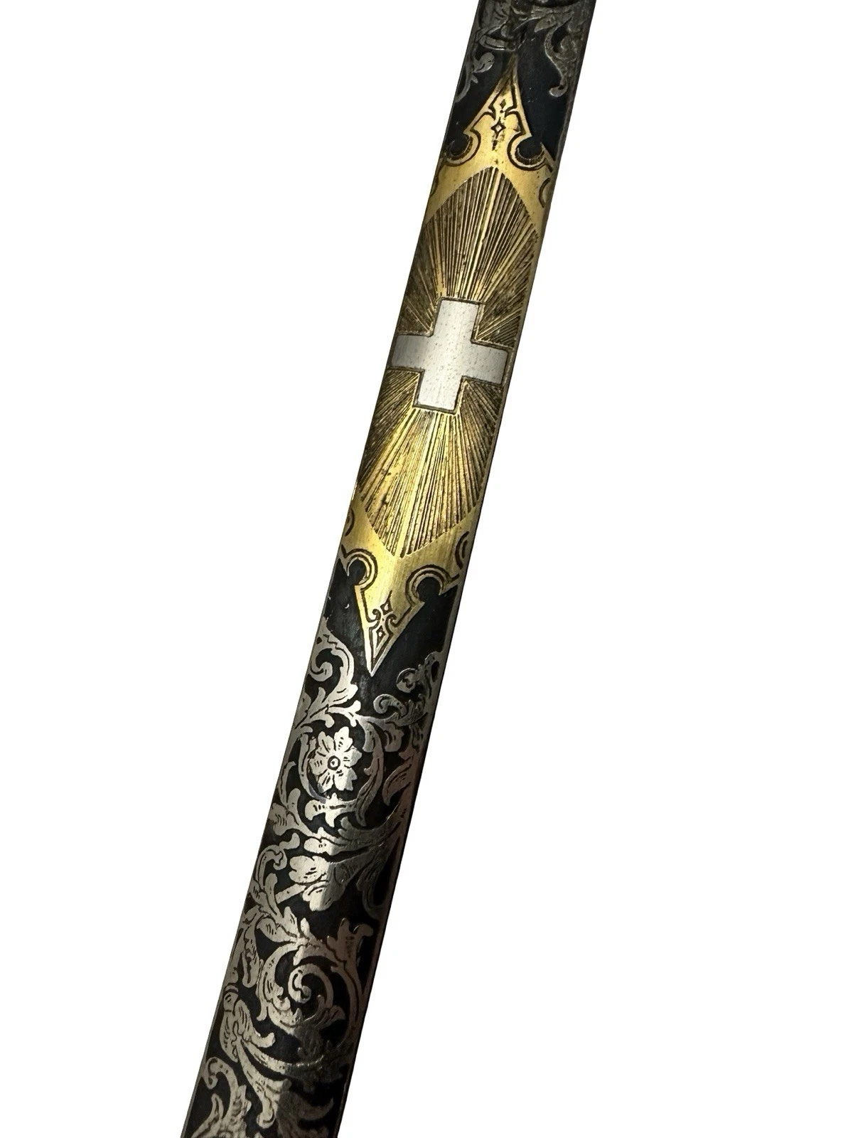 WW1- Swiss Officers M1899 Presentation Grade Sword - Officer Named - Gold Gilded - Image 6