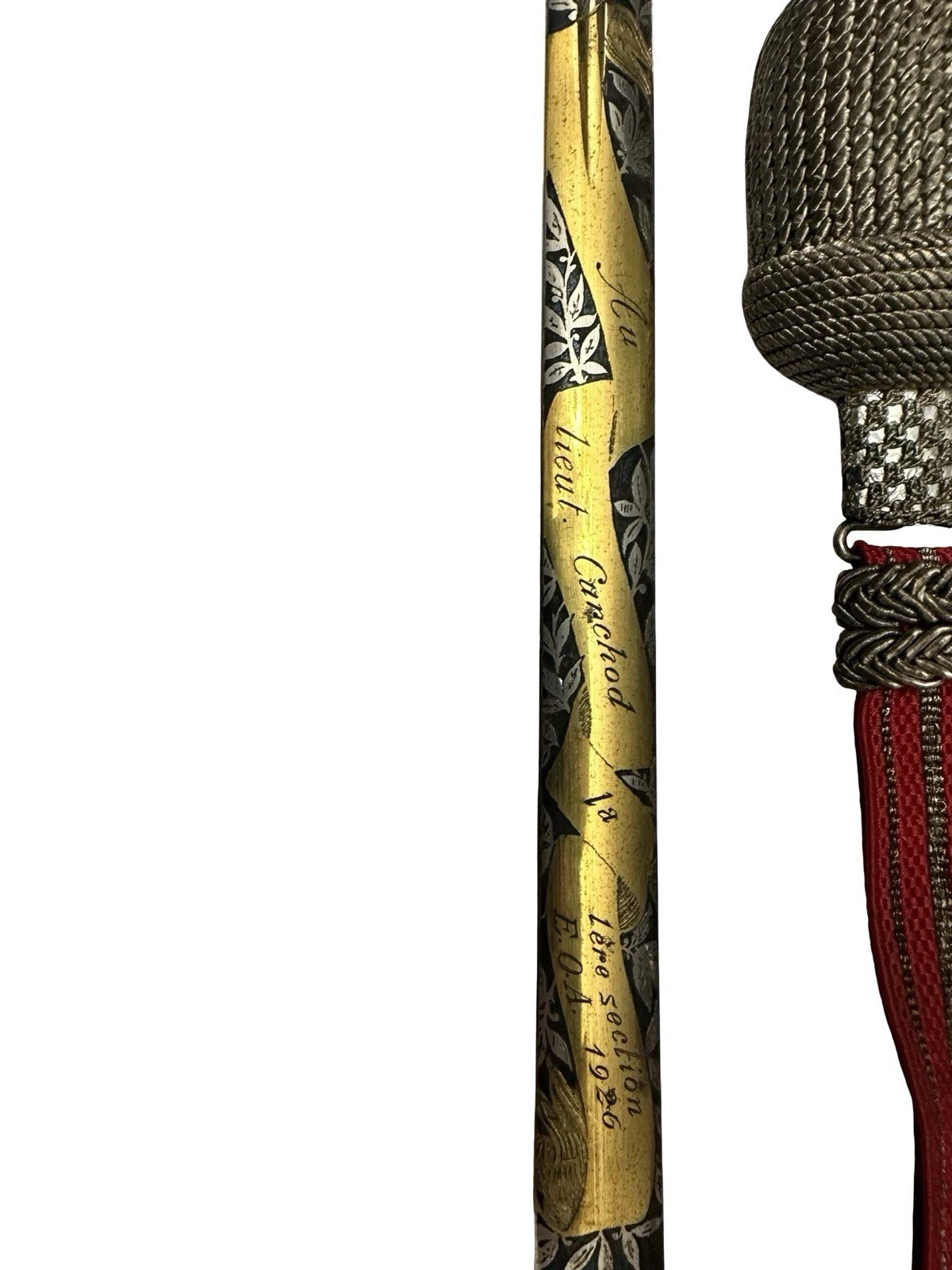 WW1- Swiss Officers M1899 Presentation Grade Sword - Officer Named - Gold Gilded - Image 7